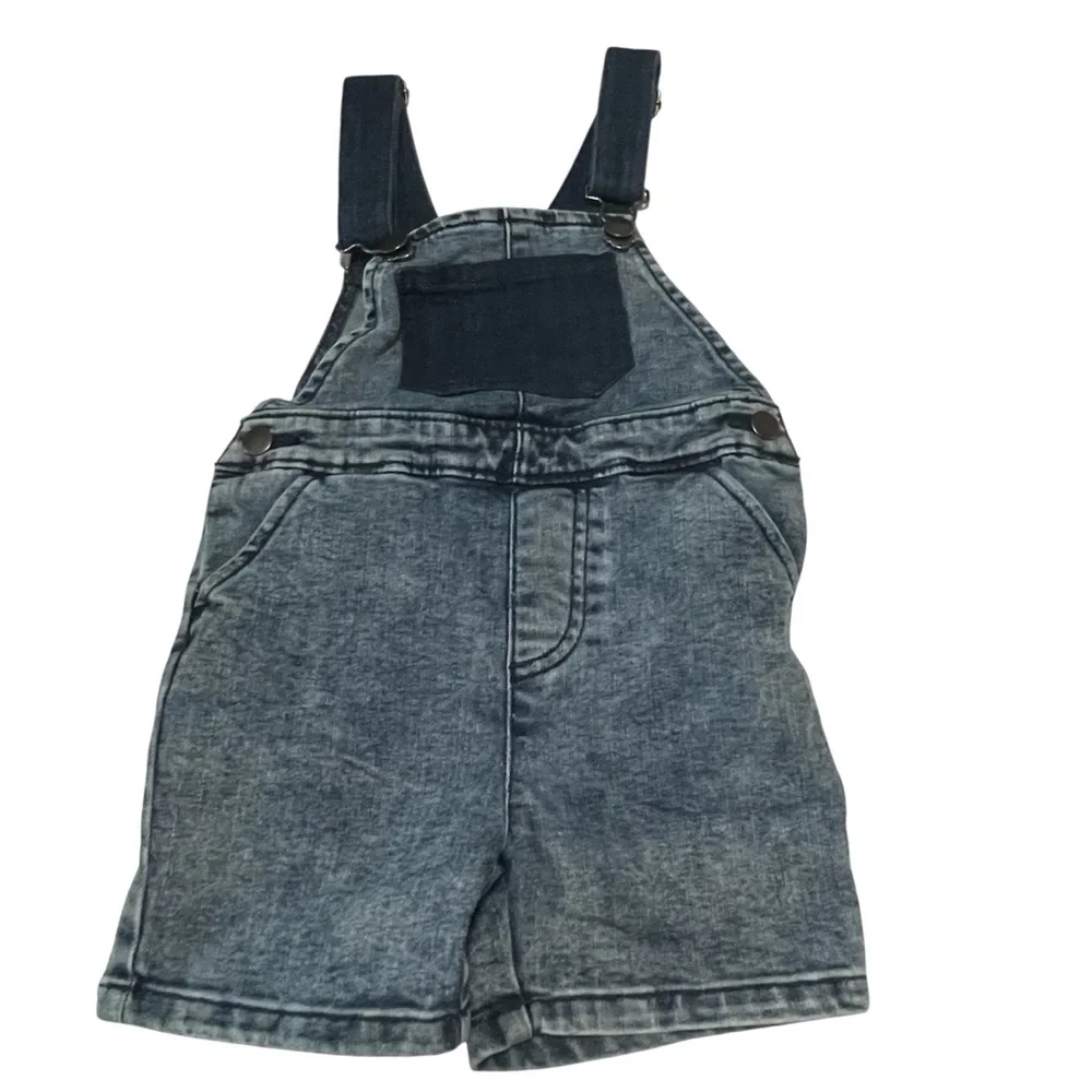 Wonder Nation Boys Denim Overalls - 3T